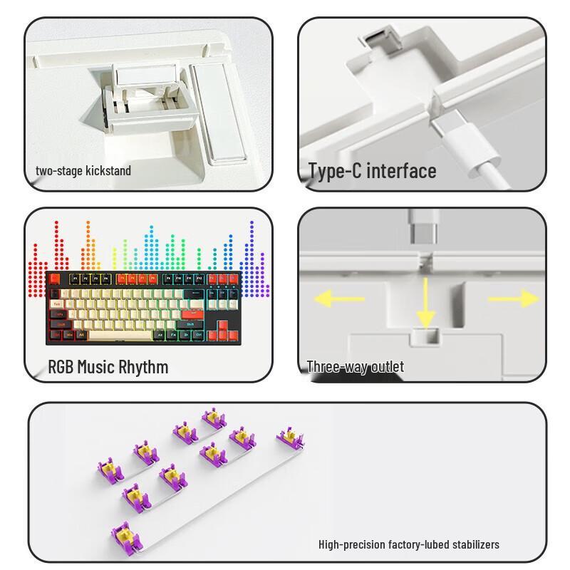 Pioneer Z108 Tri-Mode RGB Mechanical Keyboard - Silent Cherry MX Red