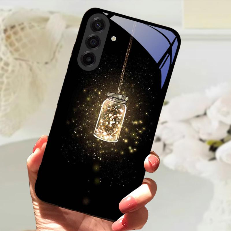 Чехол для Samsung Galaxy S25FE Модный Чехол-бампер с изображением Льва и Цветов из Закаленного Стекла Ударопрочный Защита Камеры для Galaxy S25 S 25 FE