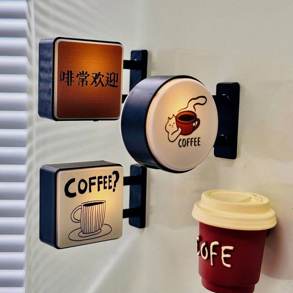 Магнитная вывеска «Кофейный уголок» Миниатюрная перфорированная доска Наклейка на холодильник Туризм
