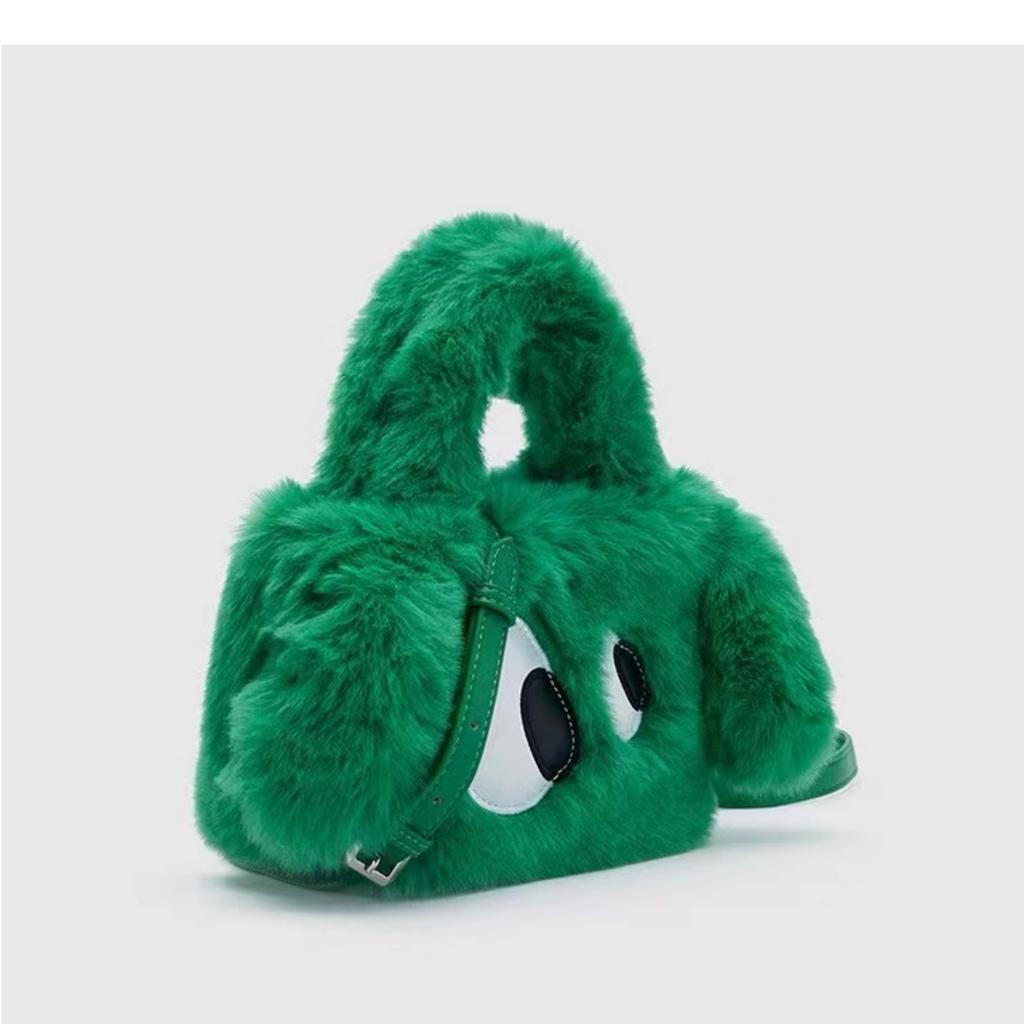 Зимняя популярная меховая сумка, женская, милая плюшевая сумка-переноска в виде мультяшного щенка, на одно плечо, кроссбоди, женская