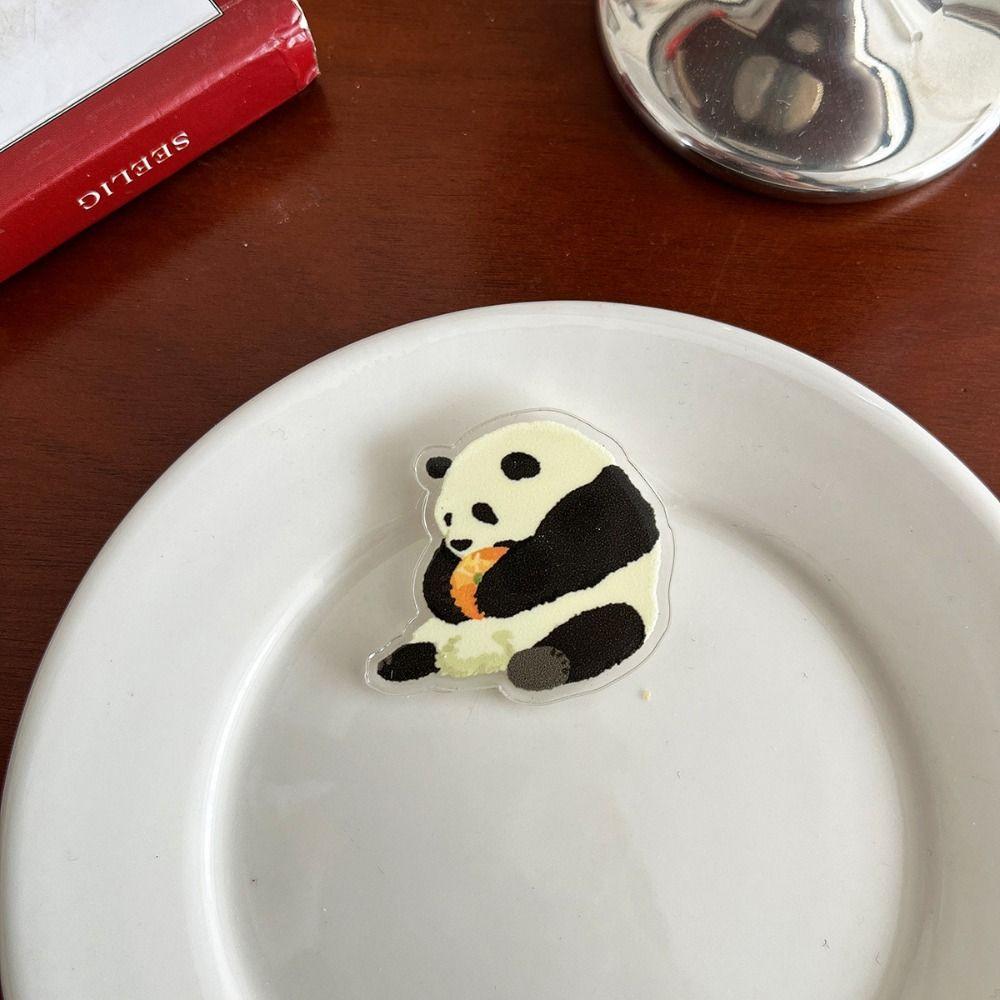 Акриловая Панда Значок Панды Медведь Животное Значок Забавный Цветок Панда Брошь Декор для Рюкзака