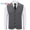 Cozy Up Men's Cable Knit Sweater Vest Blend V Neck Button Down Sleeveless Cardigan Vest