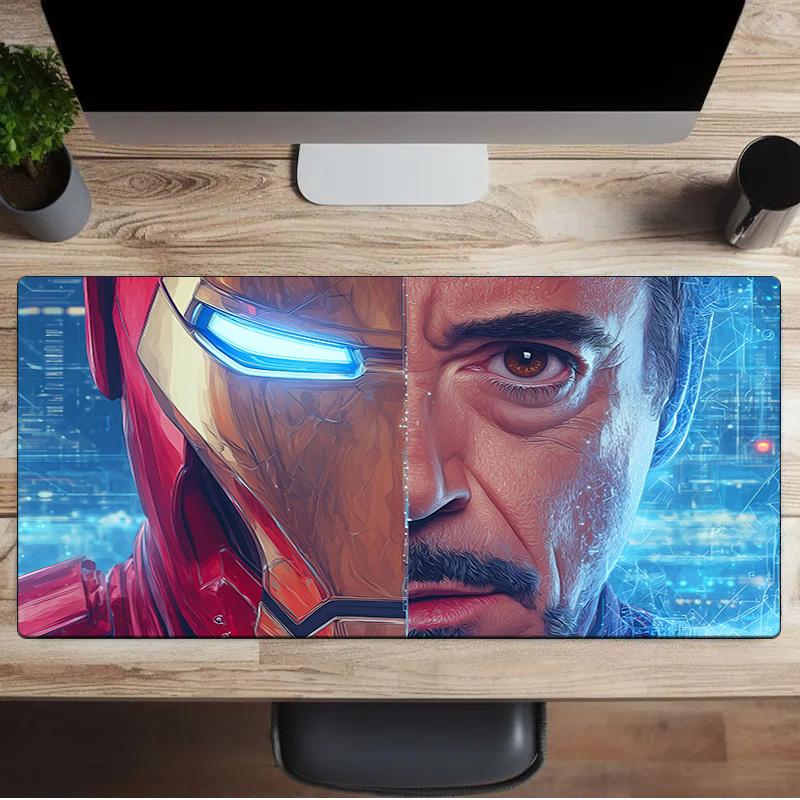 Iron Man Mouse Pad, Rubber Base, Mouse Pad for Gamers and Office Use, Gaming Desk , Easy To Clean Mat Office Fan Gifts