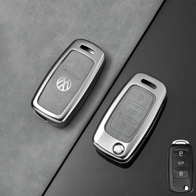 Для VW Кожаный Чехол-Кобура для Автомобильного Брелока-Ключа Для Volkswagen VW Polo Tiguan Golf Jetta Beetle Eos Scirocco Up Transporter