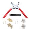 Grommet Tool Kit 12mm Eyelet Pliers 320pcs Grommets Eyelets 320pcs Washers Hole Punch Set for