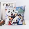 Gintama Анимационная наволочка Двусторонняя печать Наволочка 45x45 Декоративные подушки Диван Домашний декор Мягкая наволочка