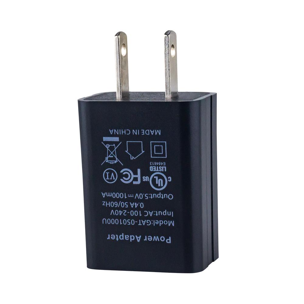 Certification 5W USB Wall Charger for All Cell Phone USB A Port 5V1A Power Portable Charger