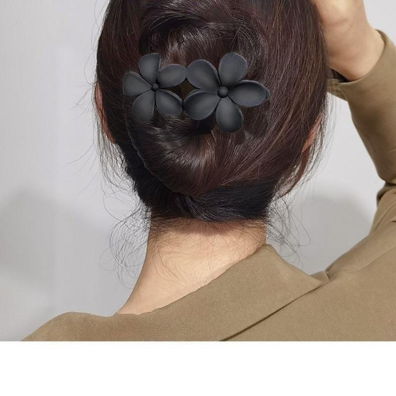 Personality Double Flower Trendy Hair Clips Temperament Girls Hairpins New Hair Accessories 2024