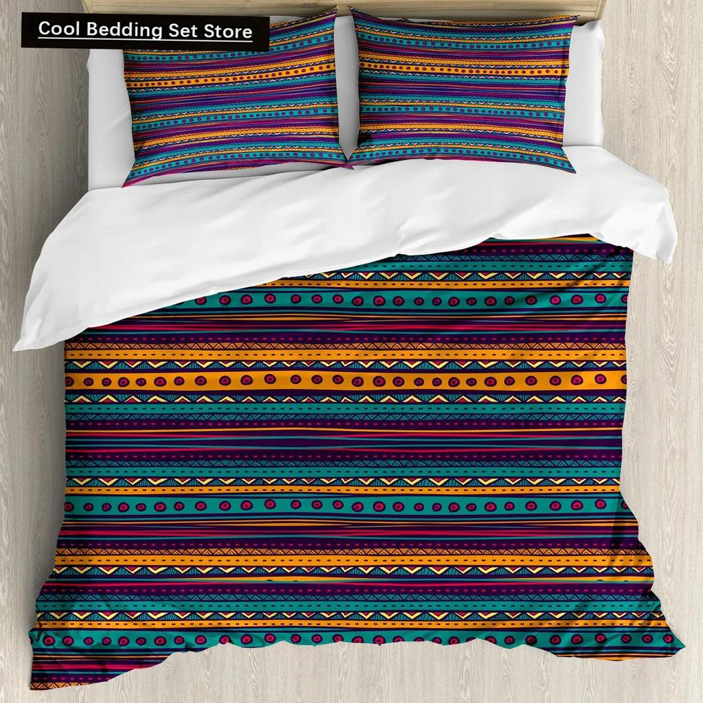 Племенной пододеяльник Secret Tribe Pattern в стиле бохо Постельное белье Двуспальный двуспальный King Size Полиэстеровый стеганый чехол
