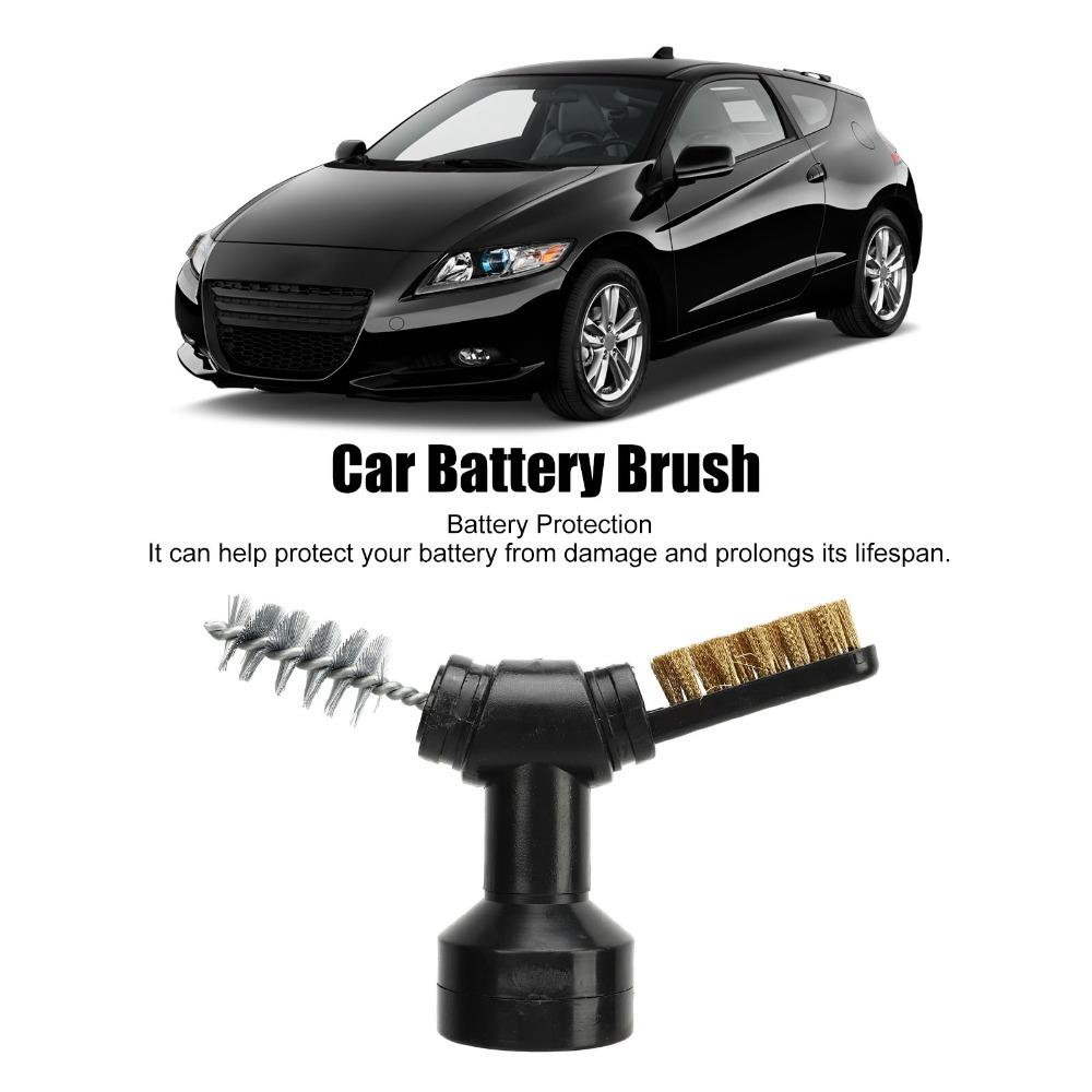 2PCS ABS Handle Battery Terminal Cleaner Aluminum Alloy Rust Removal Tool Maintenance Technician