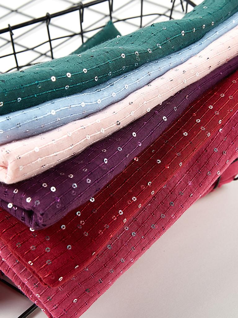 Дизайн Блестящий Мусульманский Хиджаб Полосатый Шарф Исламский Женский Хлопок Вискоза Блестящий Шарф Однотонный Хиджаб Шарф Тудунг Бавал