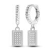 CZ Zircon Earrings 925 Silver Jewelry Hoop Ear Studs Sparkling Pave Earring LOVE Wedding Gift For Women Anniversary