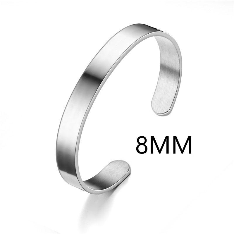 Минималистичный браслет-манжета из нержавеющей стали и браслет цвета: золото, серебро, черный цвет, открытые браслеты для мужчин и женщин, ювелирные изделия в стиле хип-хоп