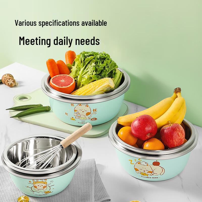 COOKER KING 304 Stainless Steel Food Prep Bowl