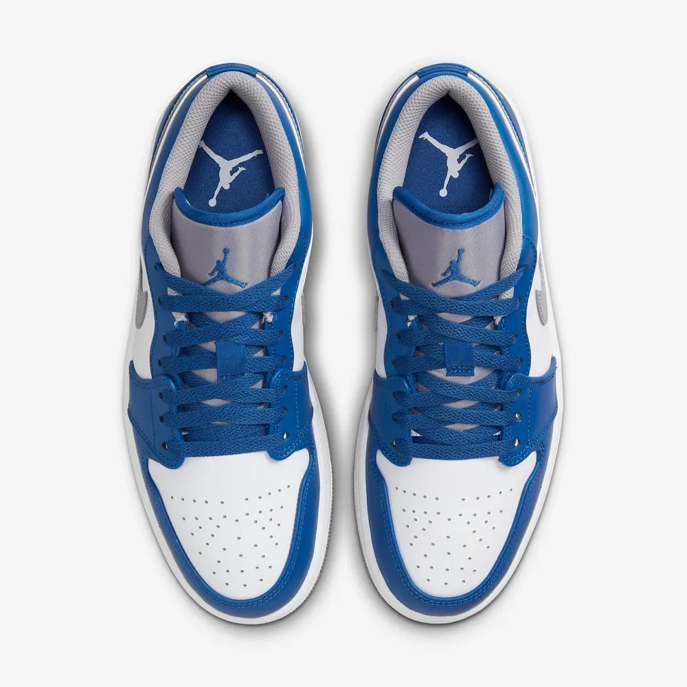 Jordan 1 Низкий Истинно Синий Цементно-Серый 553558-412