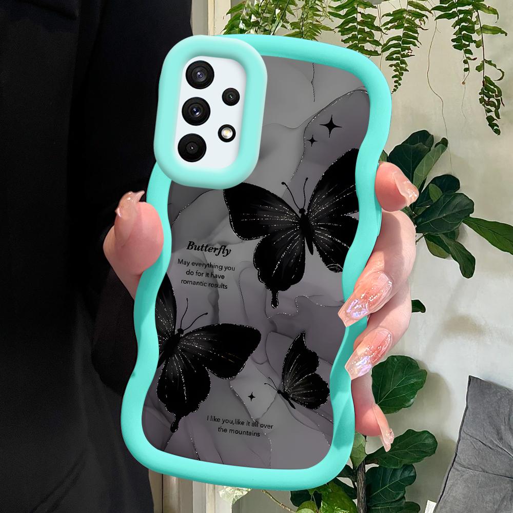 Окрашенный узор Big Wave Edge Мягкий силиконовый материал Macaron чехол для телефона противоударный защитный резиновый чехол для Samsung Xiaomi Poco Redmi