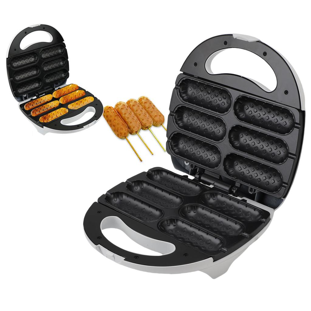 Машина для приготовления хот-догов с антипригарным покрытием для завтрака, гриль-печь, 750 Вт, машина для приготовления сосисок в булочках для дома