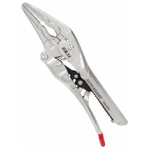 SK11 (SK11) Auto Adjust Locking Pliers Long Nose 202mm SRA-200L Maximum Opening 51mm