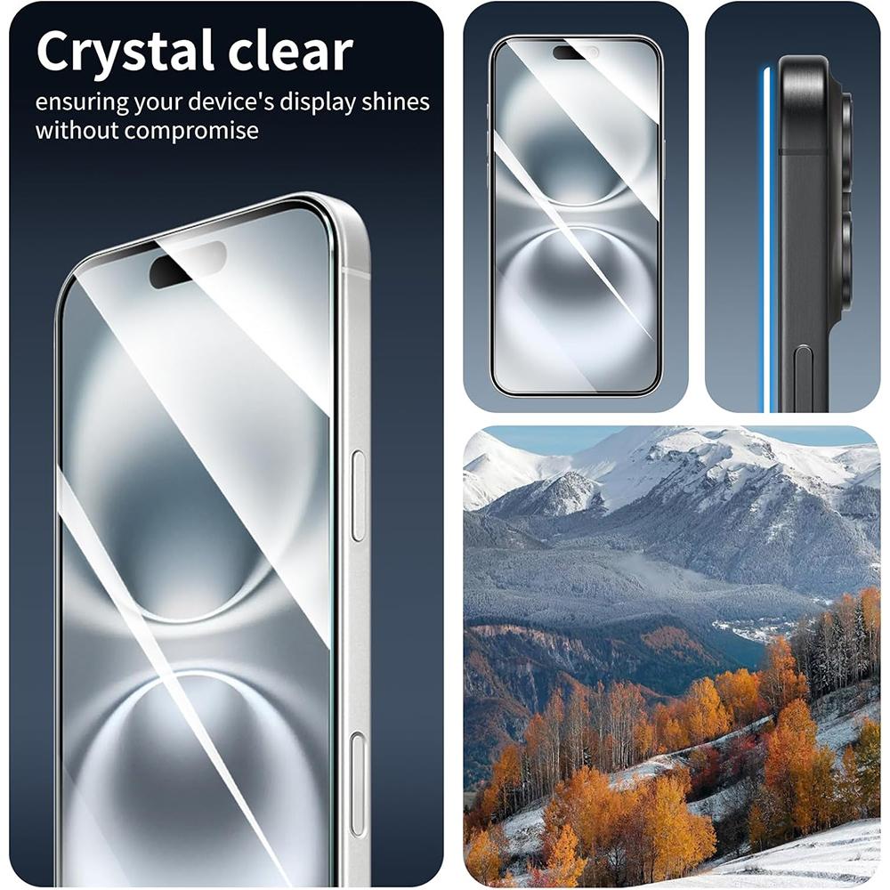 3PCS Tempered Glass Screen Protector for iPhone Air 17 Pro Max 16 Plus 15 14 13 Mini 12 11 9H Phone Protection Flim Accessories