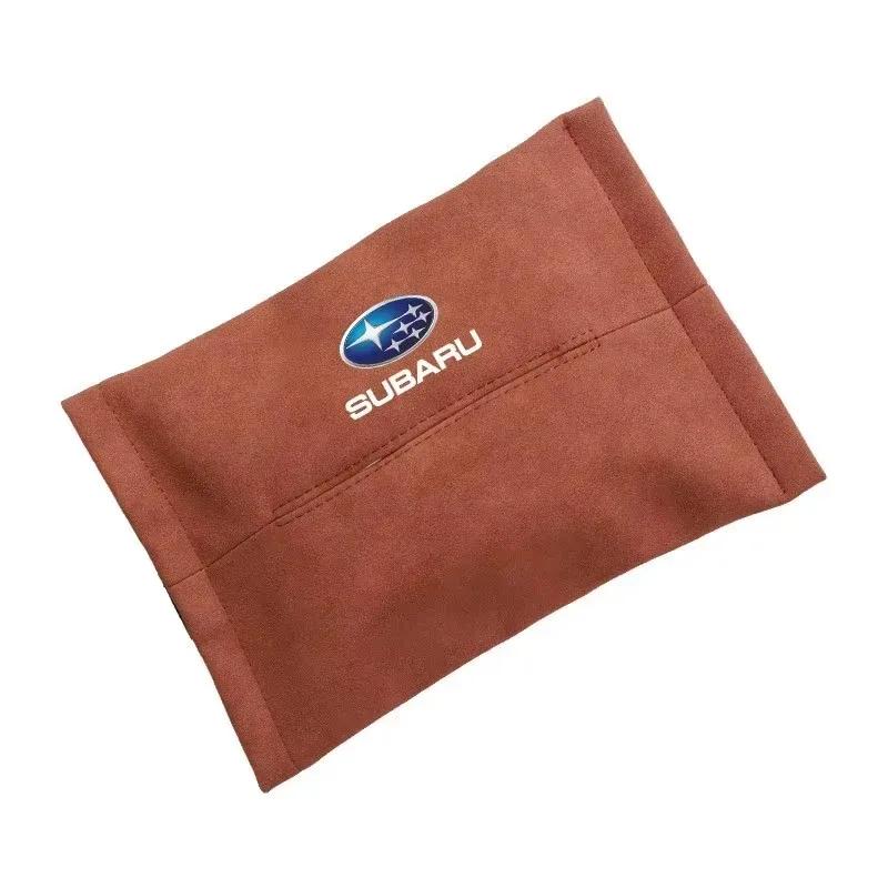 Suede Car Seat Back Hanging Paper Holder Armrest Box Tissue Bag for Subaru XV WRC WRX BRZ FORESTER IMPREZA LEGACY OUTBACK STI WW222