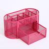 Pen Holder Sturdy Sliding Drawer Smooth Edges Non-fading Anti-rust Coating Organized Metal Nine Grids Pencil Storage Box Dormitory Accessory