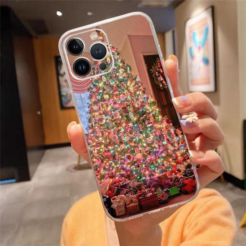 Рождественский Арт Чехол для телефона Для iphone 17 Pro Max 17 Air 16 15 14 13 Pro Max 15 16 Pro 15Plus Рождественский Арт