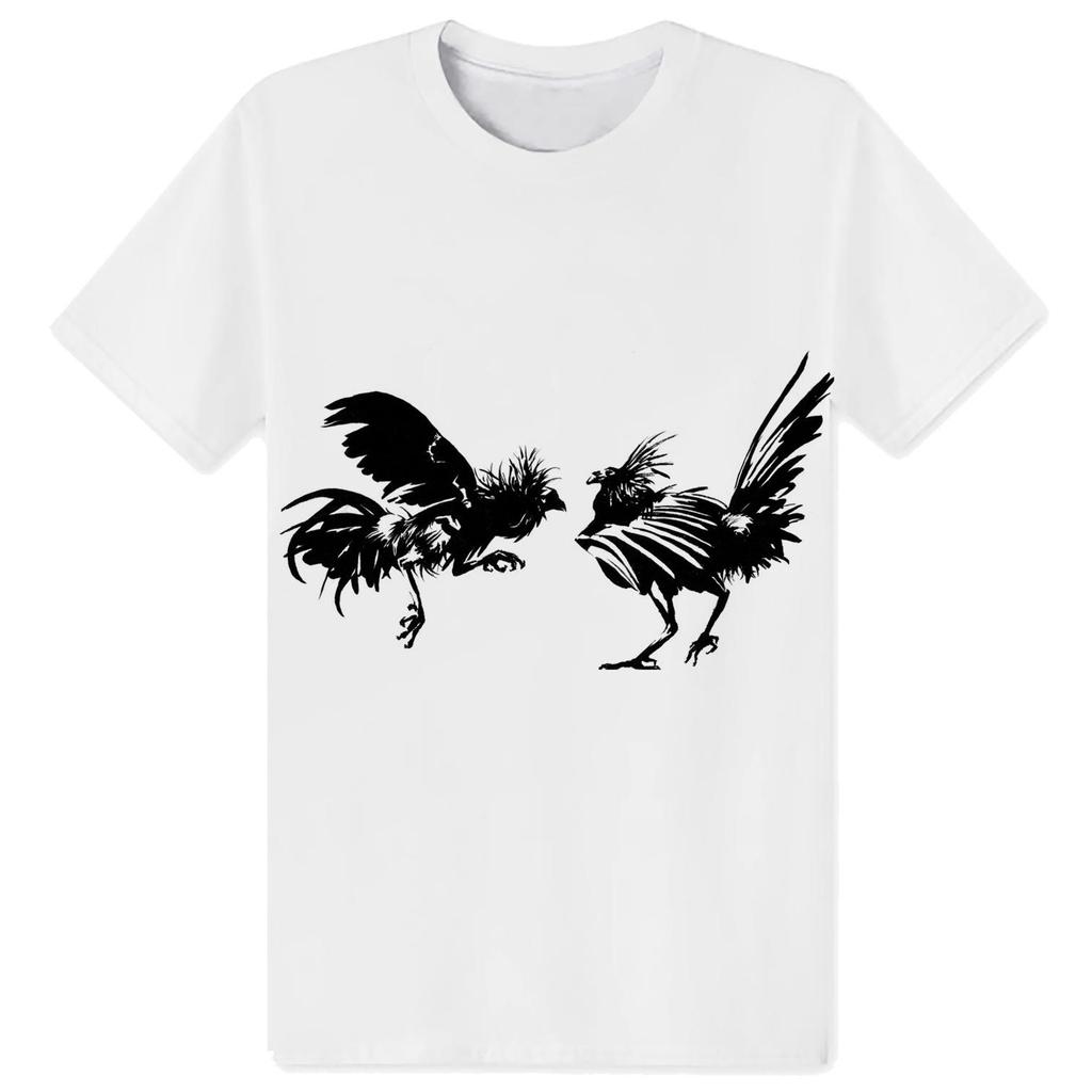 Летний топ с круглым вырезом и принтом «Петушиная игра», модные повседневные футболки с короткими рукавами для мужчин и женщин, для мальчиков и девочек, универсальные футболки