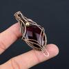 Amazing Garnet Gemstone Handmade Pure Copper Wire Wrapped Pendant Jewelry