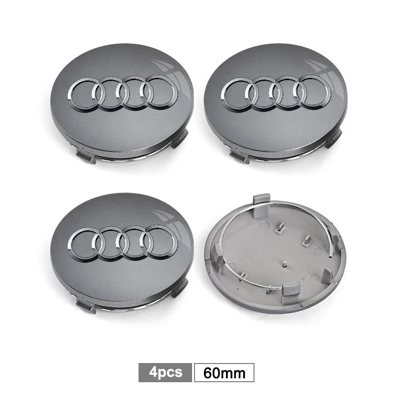 Для Audi A5 4 шт. 60 мм 61 мм 68 мм 69 мм Колпачки ступицы Audi Центральные колпачки колес автомобиля для Audi A3 A6 Q3 B5 B6 B7 A8 A5 A4 C6 C5 C7 A7 B8 B9 Q7 8P 8V 8L