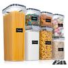 Kitchen 7pcs Food Containers Set BPA Free Plastic Airtight Storage Box With 10stickers and Pen