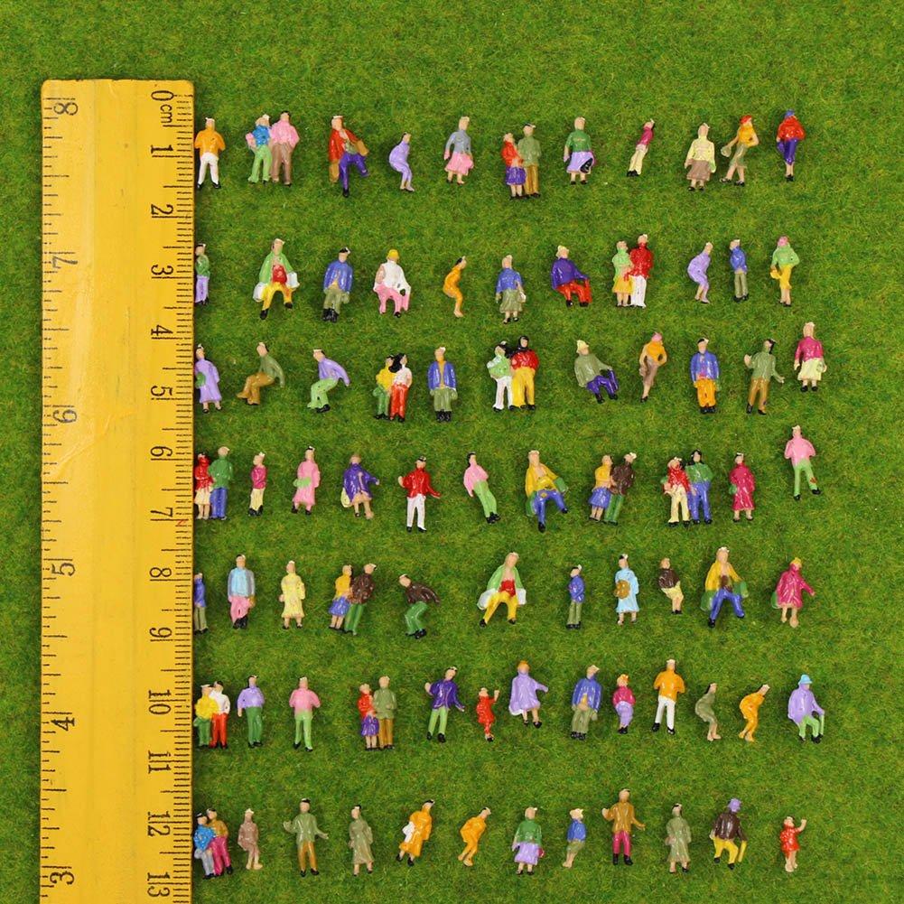 Scale Painted Human Miniature Railway Building Educational DIY 100-Piece 1150 Figures, Diorama, Garden, Model, Model,