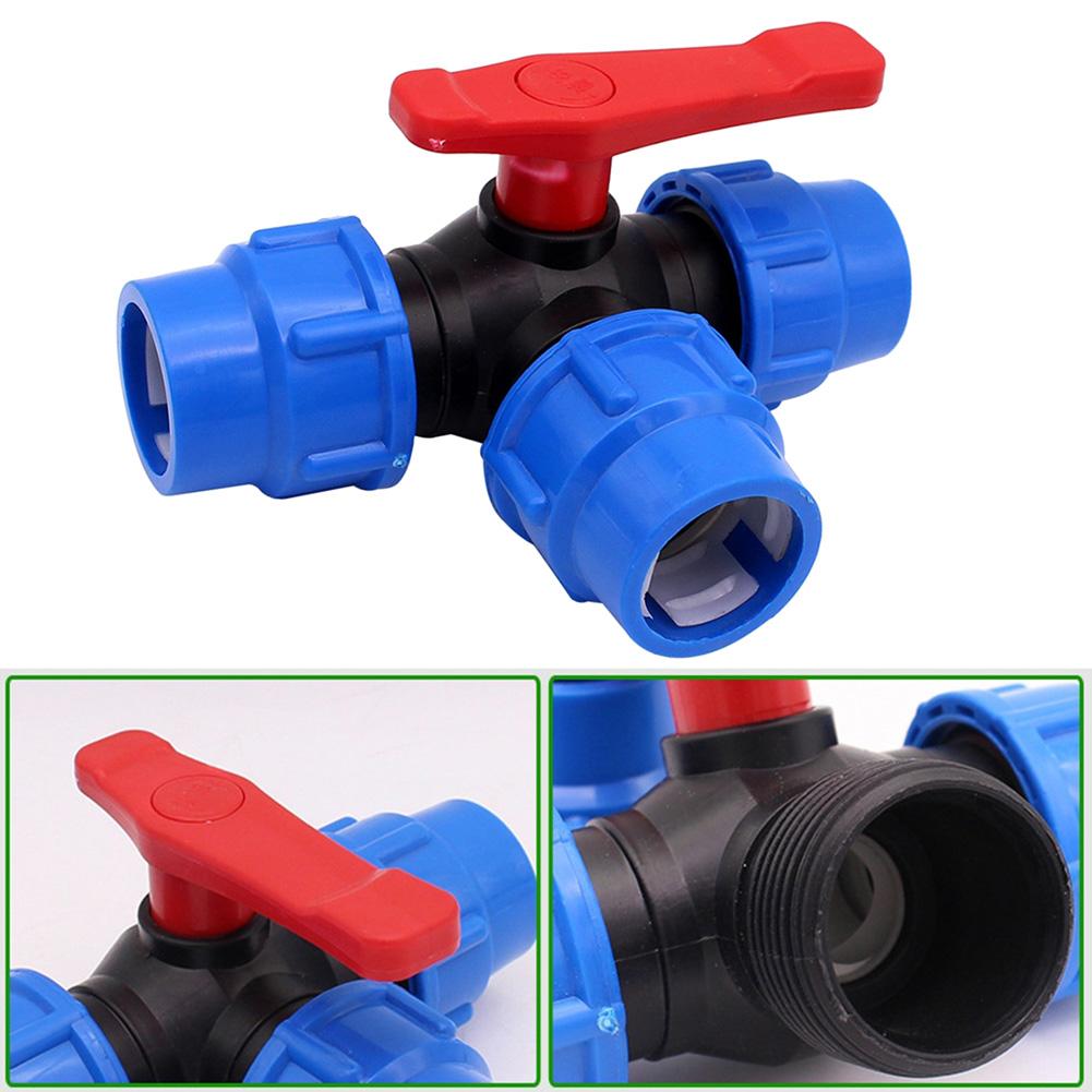 1Pcs Ball Valve 20/25/32/40/50mm 20mm-50mm Black+Blue