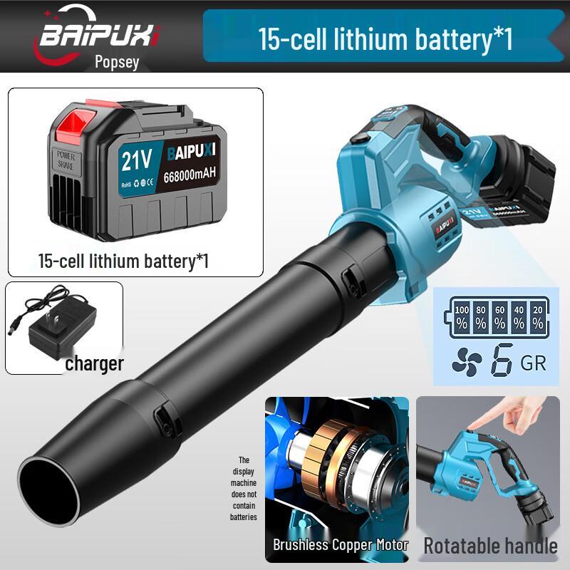 BAIPUXI 80V Cordless Lithium-Ion Rotatable Blower CN plug (adapter included)