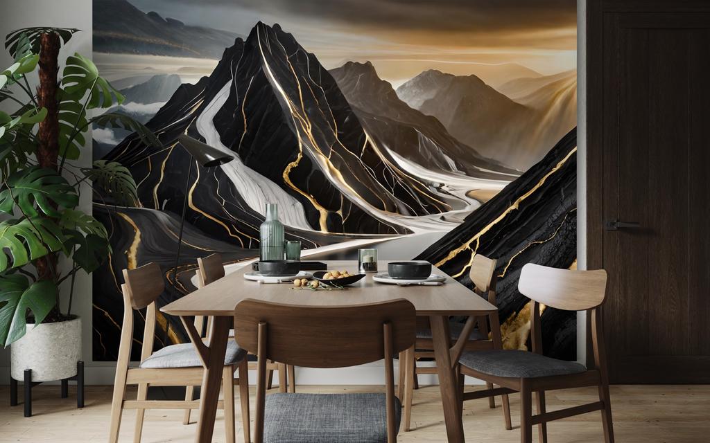 Wallpaper Abstract Mountains Minimalism