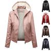 6XL Cross Border Hooded Velvet Leather Jacket For Women Съемная кожаная куртка большого размера для женщин и куртка из искусственной кожи для женщин