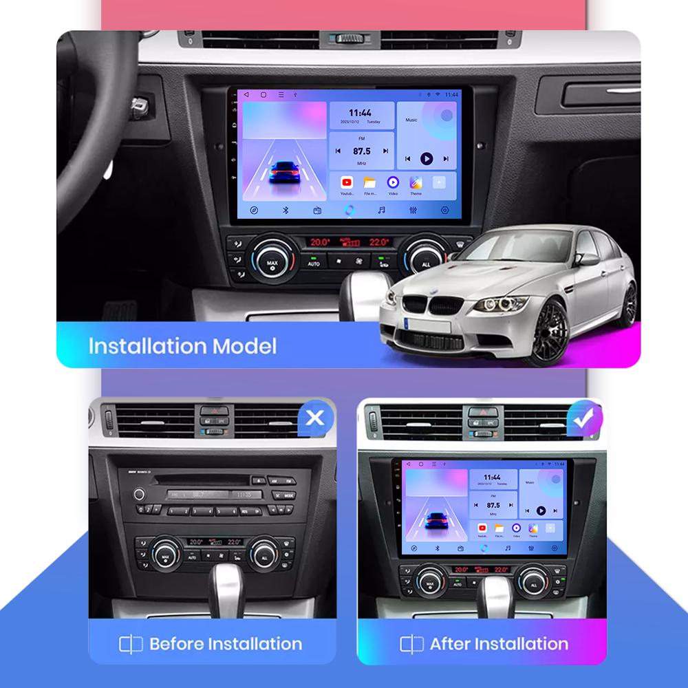 Автомобильное радио Android Auto Carplay для BMW 3 серии E90 2006-2012, мультимедийный проигрыватель, головное устройство, стерео, GPS-навигация, BT, WIFI, 1+16 ГБ