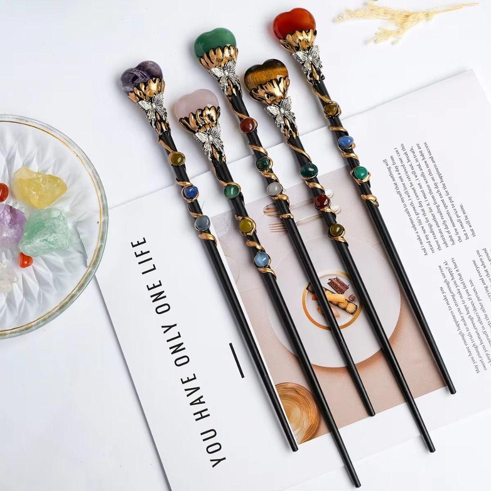 DIY Handmade Crystal Magic Wand Halloween Prop Magic Scepter Creative Fairy Stick Women Girls