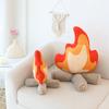 Creative 30/45cm Plush Pillow Bonfire Stuffed Toy Funny Home Decor Campfire Cushion Emulational Fire Soft Doll