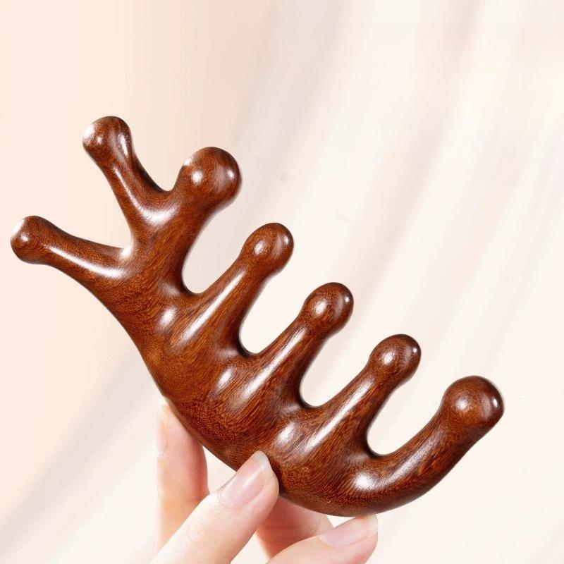 Массажная расческа, расческа для массажа меридианов кожи головы Гуа Ша, многофункциональная расческа для головы с пятью пальцами, расческа с маленькими зубцами, расческа с пятью зубьями