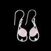 Rose Chalcedony Gemstone 925 Sterling Silver Jewelry Handcrafted Earrings 1.60" EE-49-16