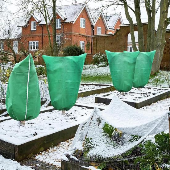 Plant Covers Freeze Protection with Zipper Drawstring Easy Install Remove Protects Trees Plant Frost Cover