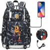 Game Moon Sun Print Teen Student Backpack Unisex Casual Large Capacity Travel Bookbag