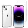 Shockproof Case for iPhone 15 PLUS and 2 Tempered Glass Screen Protectors Phonillico®