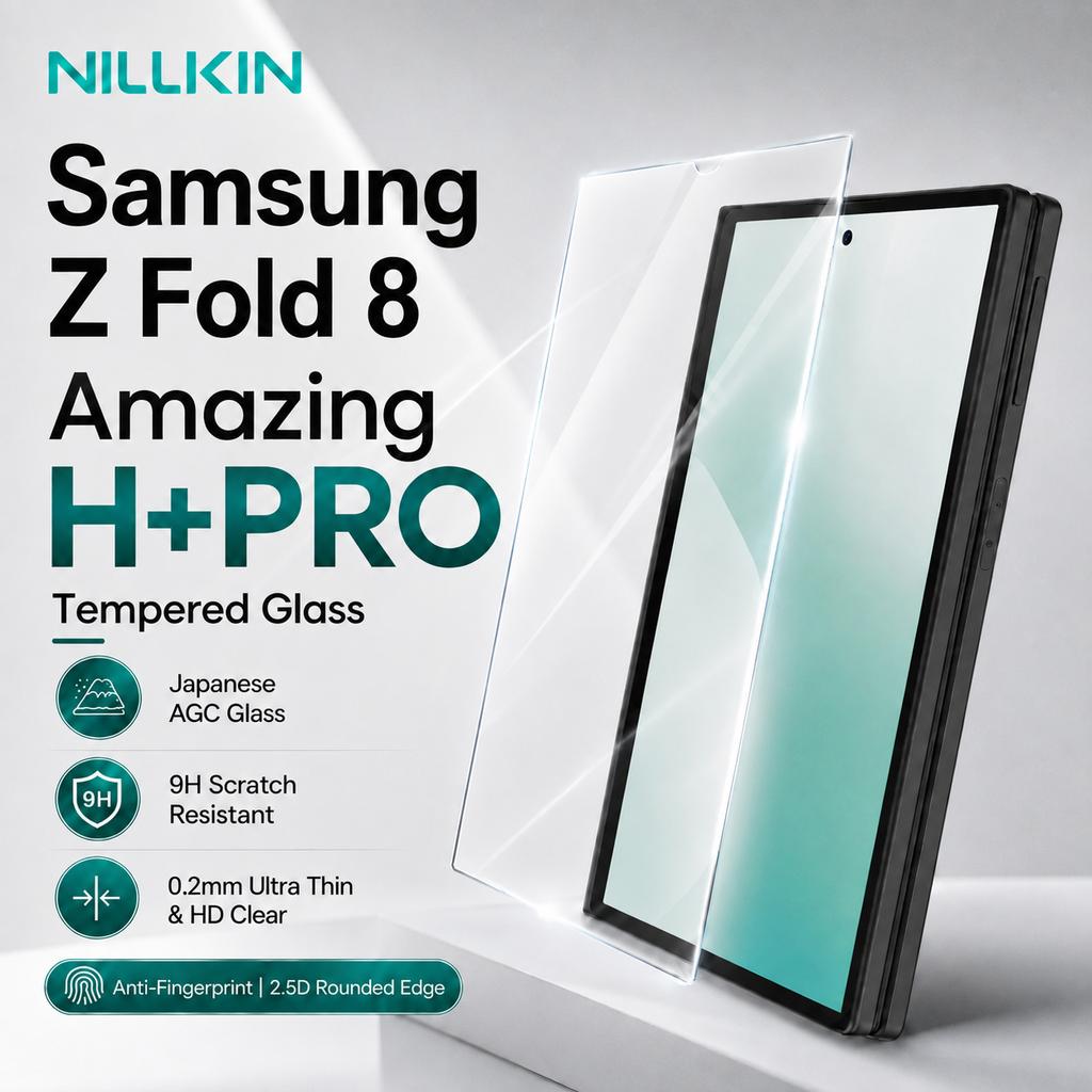 NILLKIN Tempered Glass For Samsung Galaxy Z Fold 8 Fold8 Protector Film Anti-Glare Anti-Oil FM5000