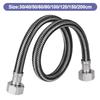 Stainless Steel Flexible Braided Hose 30-200cm Leak-Proof Faucet Water Pipe Universal Interface 1/2 Inch Explosion-Proof Hose
