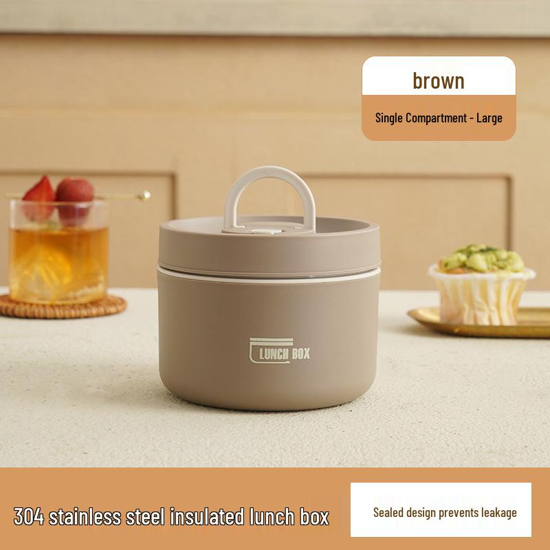 Многослойный ланч-бокс из нержавеющей стали 304 с суповой миской - Портативный и с термоизоляцией
