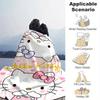 1pc. Hello Kitty Cute Cartoon Blanket - Perfect for Home, Office, Outdoor Use, Gift Idea, Suitable for Al