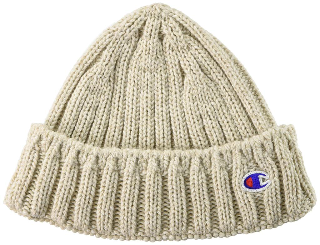 Champion Knit Cap WHOLEGARMENT Made in Japan 492-1011 Beige Free Size 57-59 cm Unisex Beanie Winter Hat
