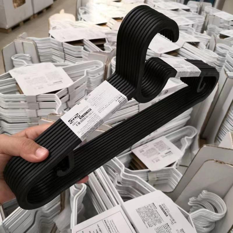 10 шт. вешалок-вешалок черного и белого цвета с противоскользящим покрытием для магазинов одежды и дома