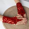 Перчатки Ручной Работы Свадебные Перчатки Вышивка Кружево Браслет и Регулируемая Веревка